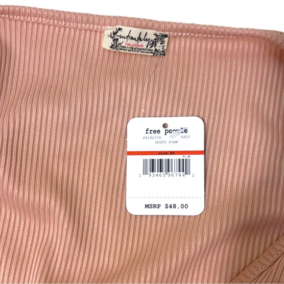 Free People Intimately Charli Pink Bell Sleeve V-Neck Thong Bodysuit - NEW - Picture 8 of 8